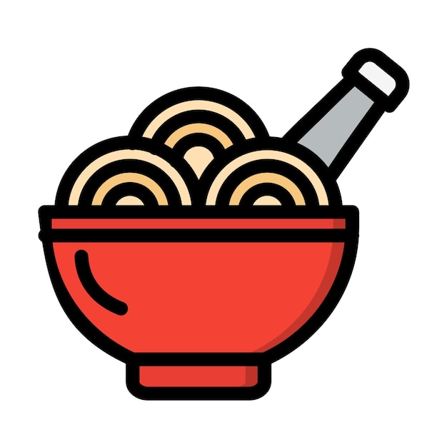 Vector spaghetti vector icon design illustration