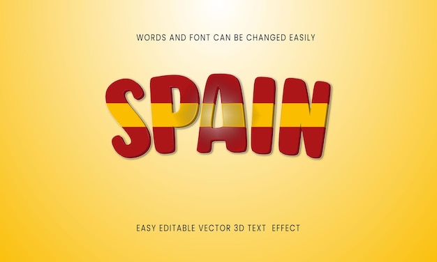 Spain editable text effects