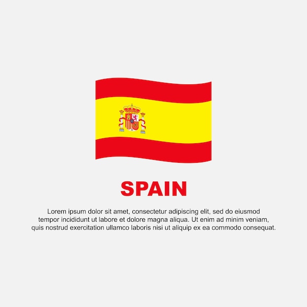 Флаг испании фон дизайн шаблона испании день независимости баннер  социальные сети пост испания фон | Премиум векторы