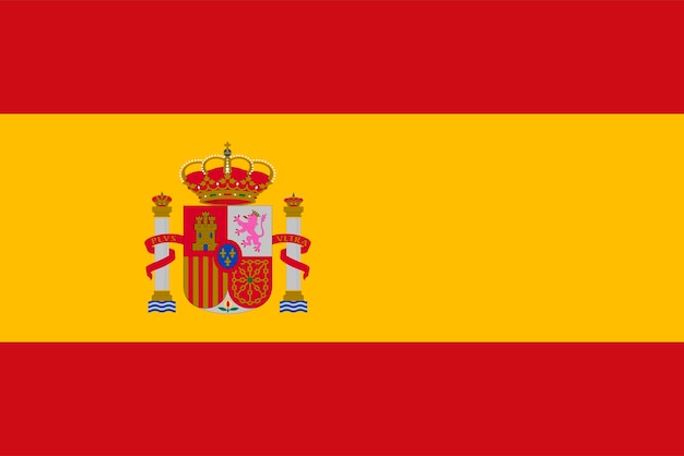 Spain flag official colors and proportion Vector illustration