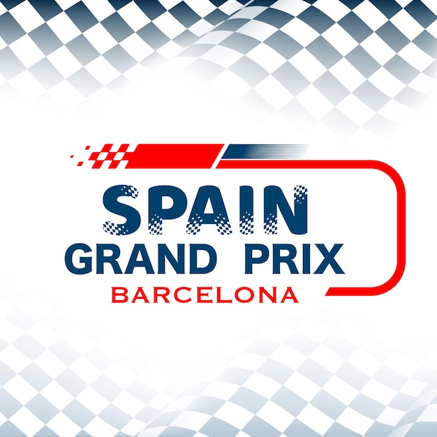 Spain grand prix checkered background