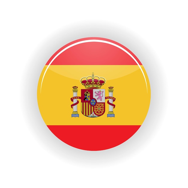 Вектор Круг иконок испании изолирован на белом фоне мадридская векторная иллюстрация иконок