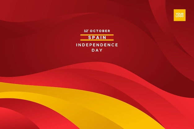 Spain Independence Day flag background