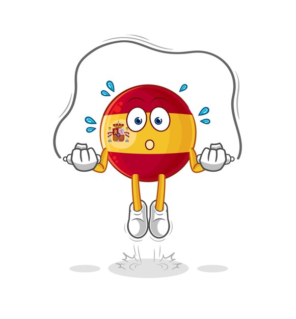 Spain jump rope exercise character vector