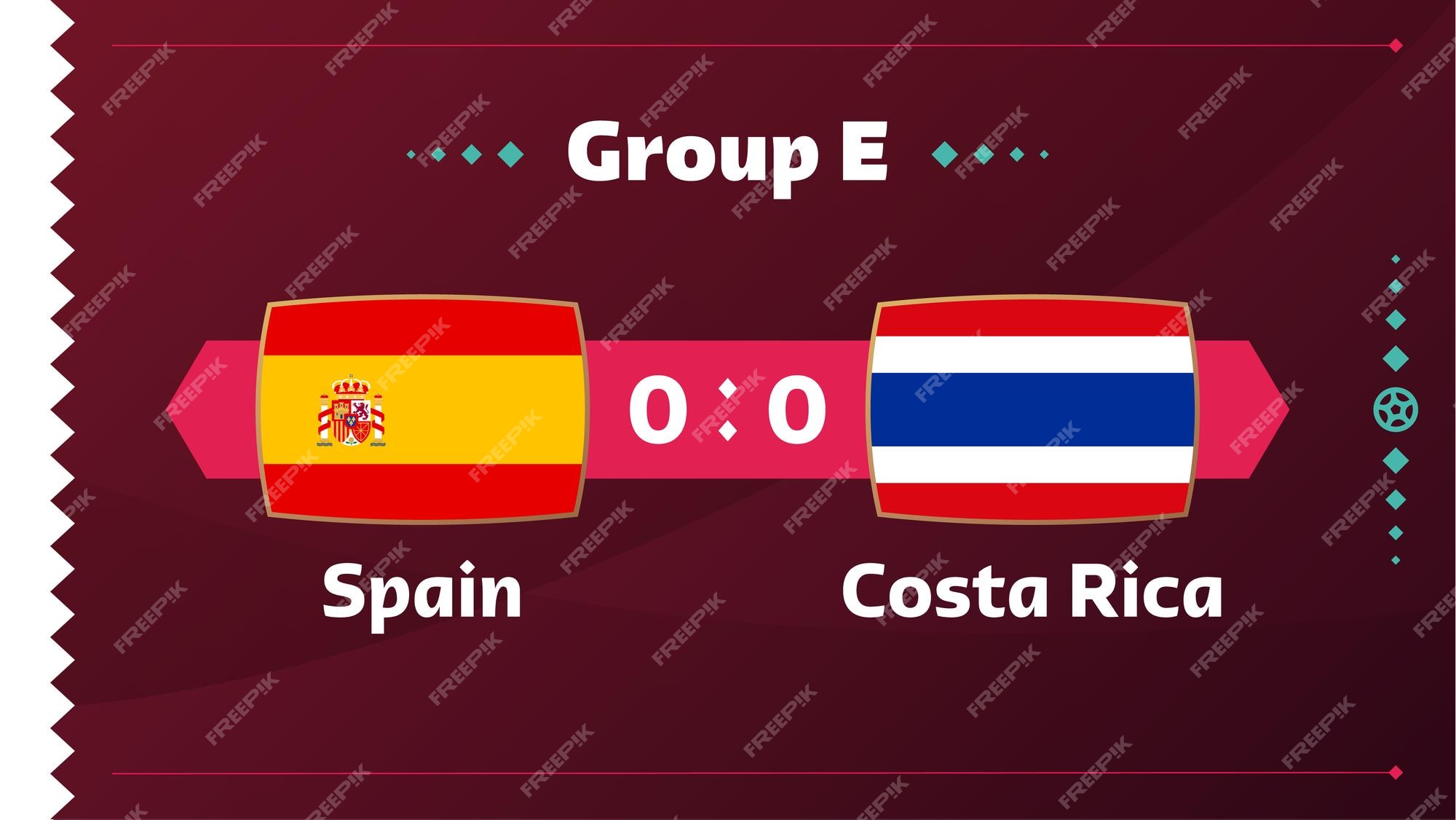 spain vs costa rica match. Football 2022 world championship match versus teams on soccer field. Intro sport background, championship competition final poster, flat style vector illustration 10288533 Vector Art at Vecteezy