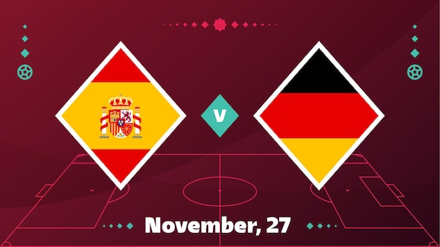 Spain vs germany football 2022 group f world football competition championship match versus