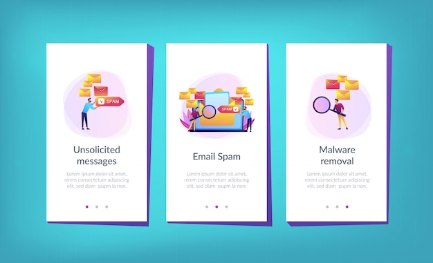 Spam app interface template.