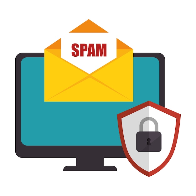 Vettore icona della posta elettronica di spam