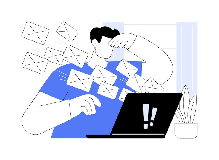 Vector spam geïsoleerde cartoon vector illustraties