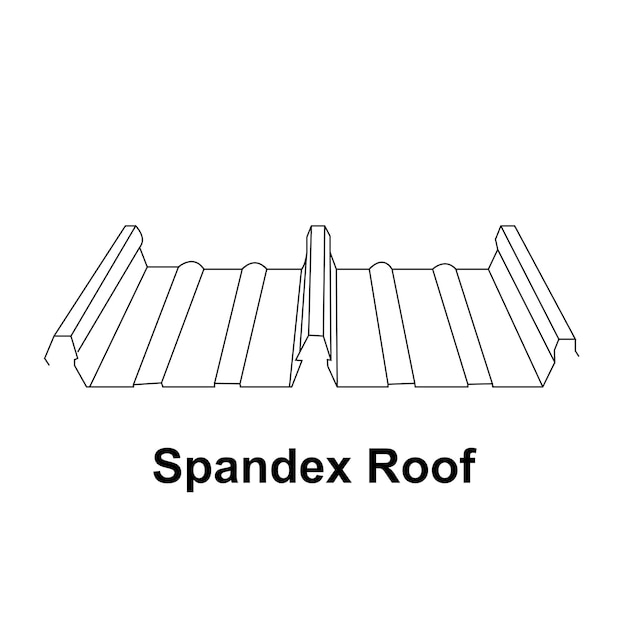 Spandex metal roof icon vector illustration design