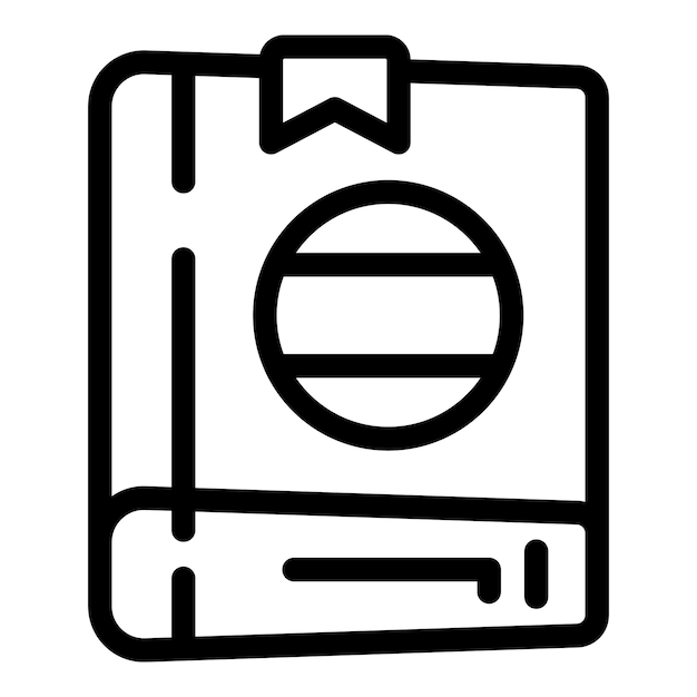 Spanish book icon outline vector Culture skill