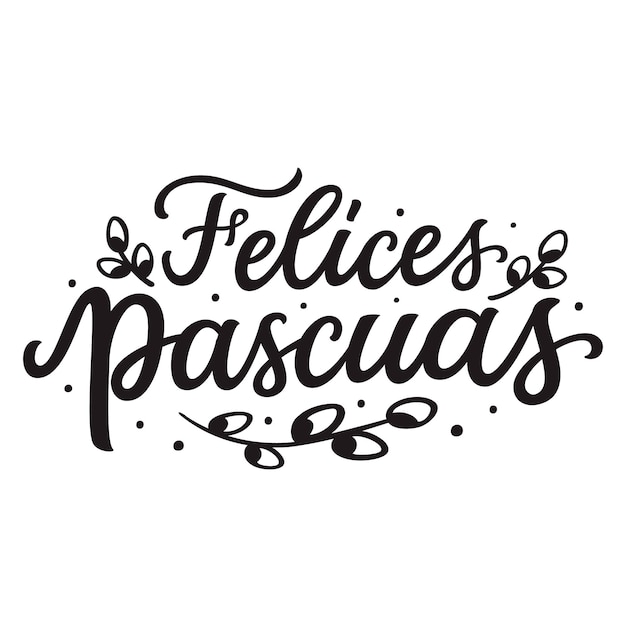 Spanish translation Happy Easter Hand lettering