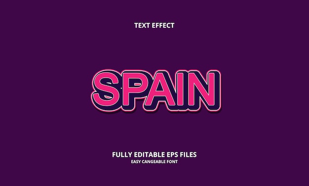 Spanje teksteffect
