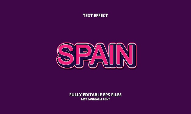 spanje teksteffect