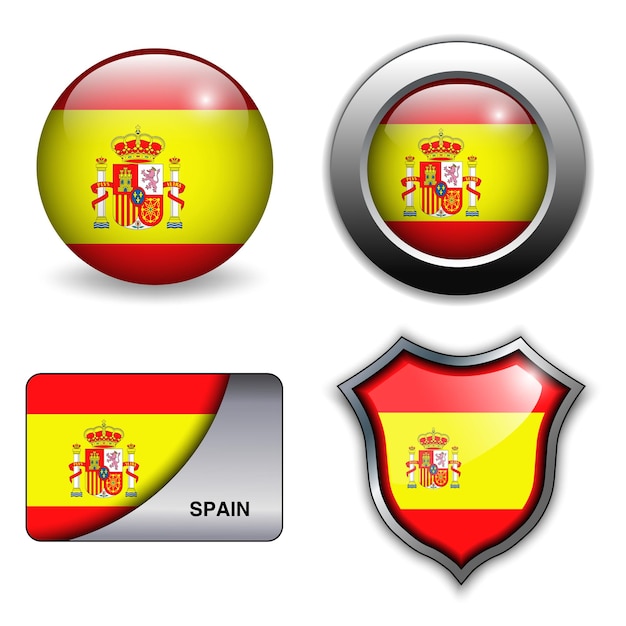 Spanje vlag iconen thema