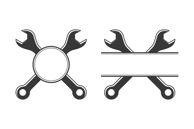 Spanner Monogram Vector Spanner Monogram Hardware Monogram Vector Automation Technology