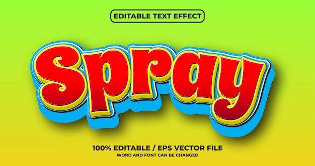 Sparay editable text effect