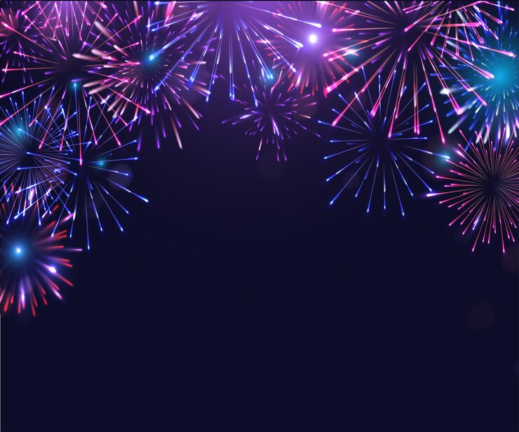 Vector spark-effecten voor nieuwjaarsbanner