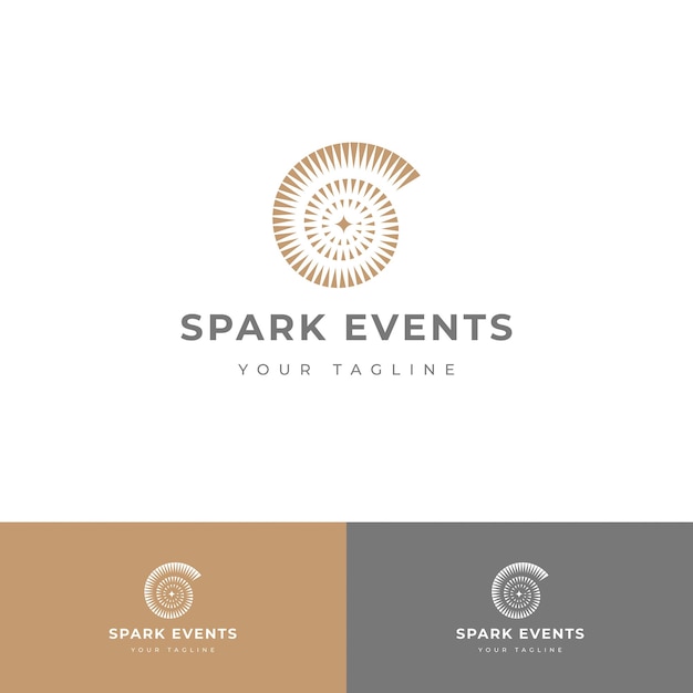 Spark events logo design