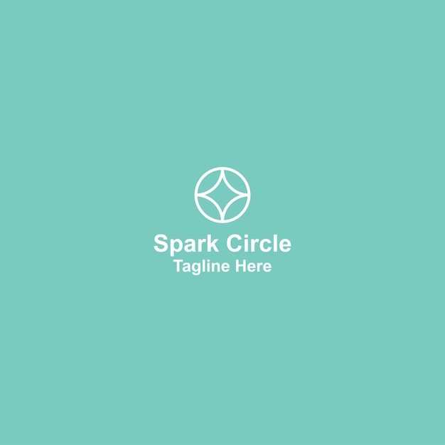 Vector spark inside a circle logo