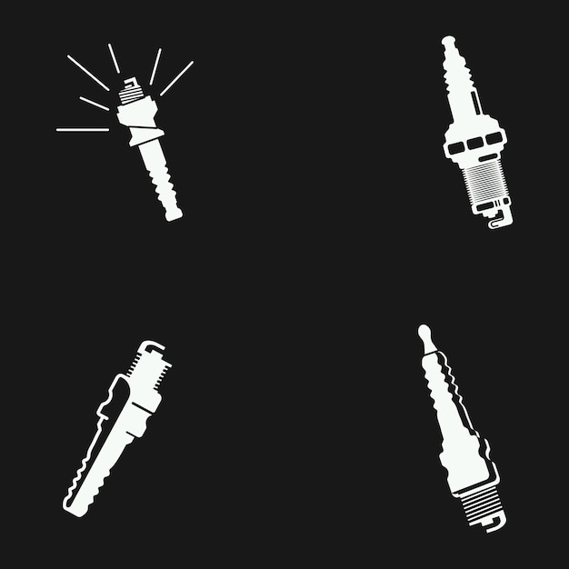 Spark plug icon auto car the spare part for an internal engine vector