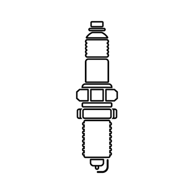 スパーク プラグのアイコン ベクトル イラスト ロゴ デザイン