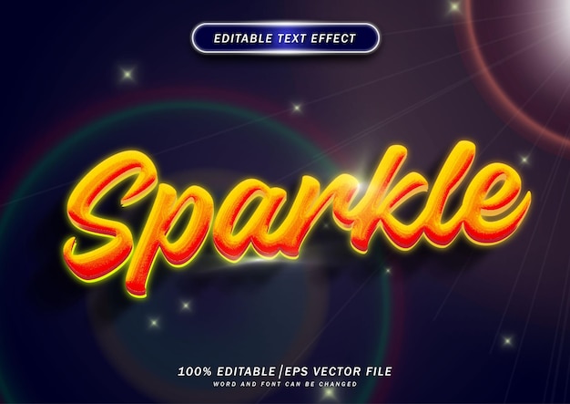 Sparkle 3D-tekststijleffect bewerkbaar