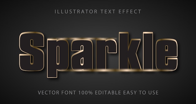 Sparkle редактируемый текстовый эффект