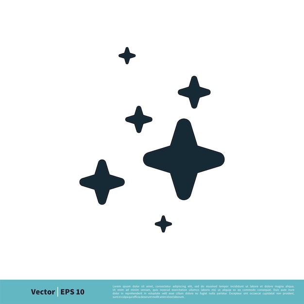 Sparkle and Shiny Stars Icon Vector Logo Template Illustration Design Vector EPS 10