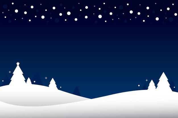 Vector sparkle woodland winter night abstract background