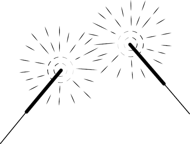 線香花火、ベンガルの火のアイコン。パーティーお祝い誕生日休日イベント カーニバルお祝い。