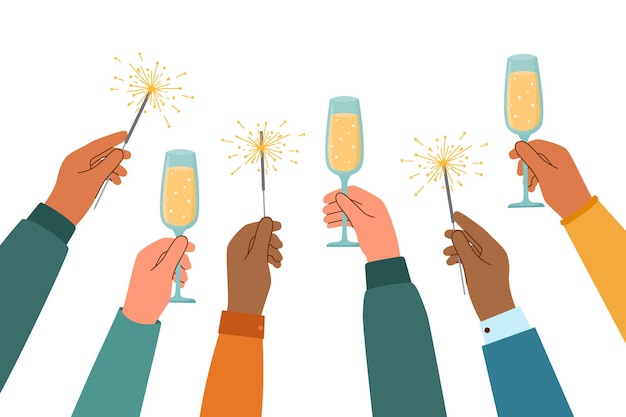 Sparklers in the hands5