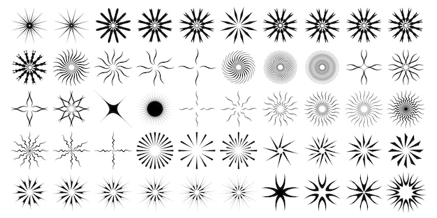 Forma di scintillii e forma di fiocchi di fuoco 50 set