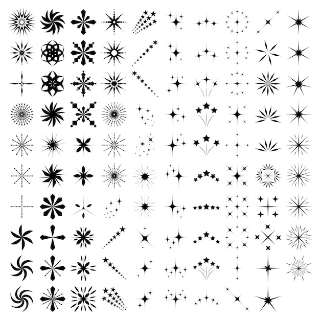 Forma di scintillii e forma di fiocchi di fuoco 50 set