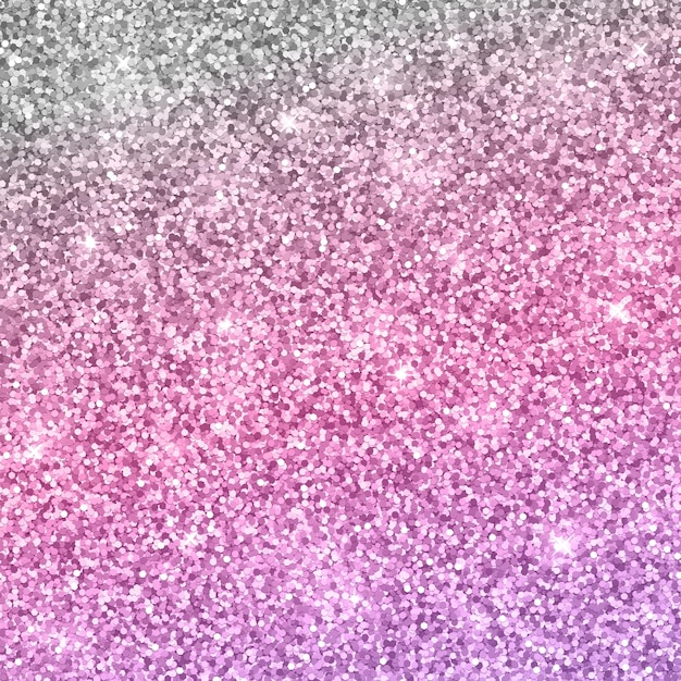 Sparkling glitter background with silver pink color effect vector