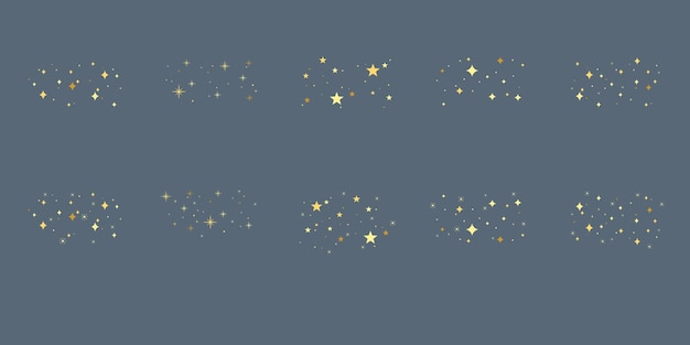 Vector sparkling gold star