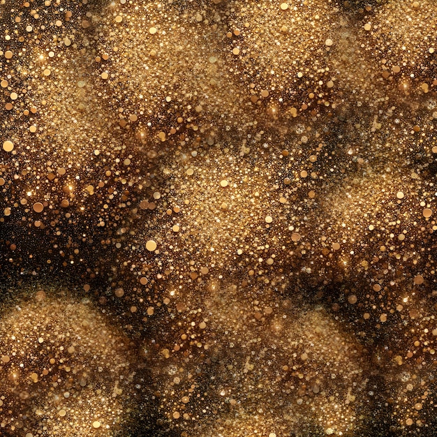 Sparkling golden glitter spread