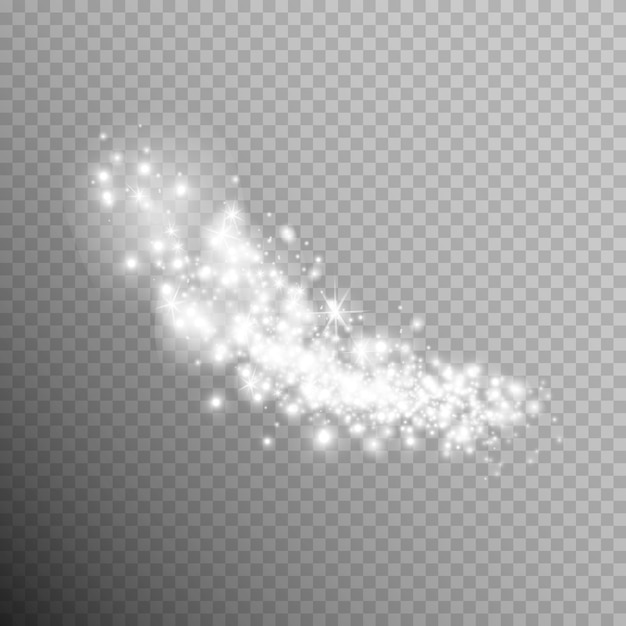 Sparkling magic dust, particles and stars. Magic effect
