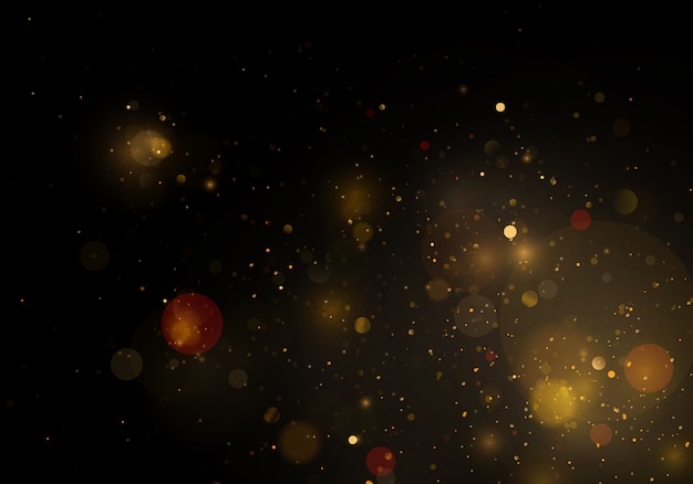 Vector sparkling magical dust particles. abstract background with bokeh effect.