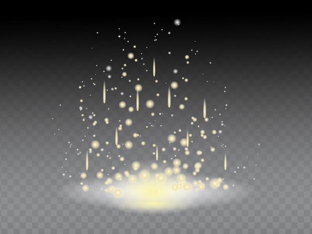 輝く魔法の塵粒子魔法の概念