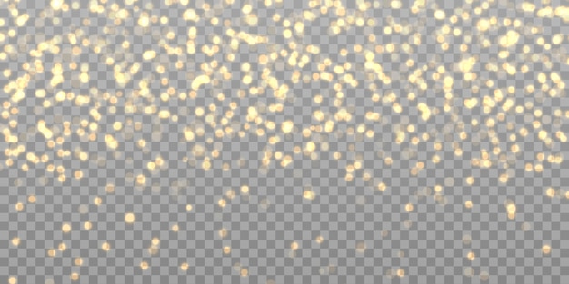 Sparkling magical dust particles