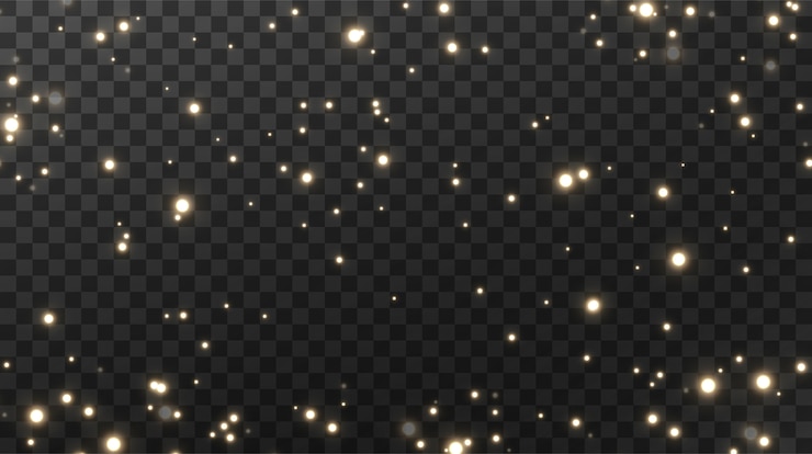 Vector sparkling magical dust textural black background. 