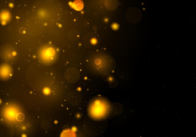 Sparkling magical particles. magic concept. abstract bokeh effect