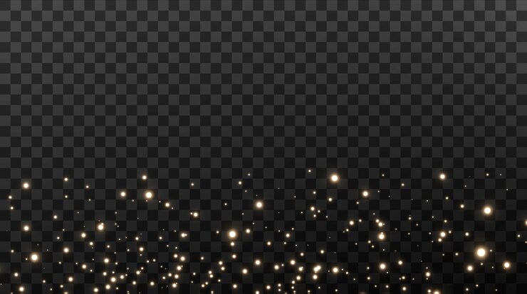 Vector sparkling magical star dust particles magical effect golden stars