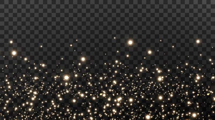 Vector sparkling magical star dust particles magical effect golden stars