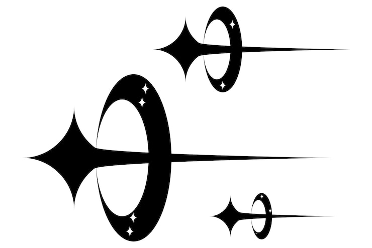 Vector sparkling star basic graphic sticker design