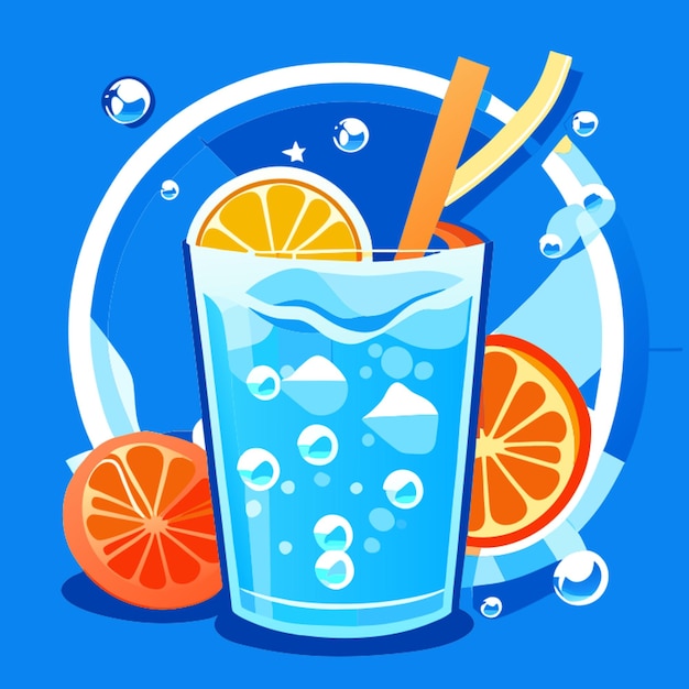 Sparkling water vector illustration