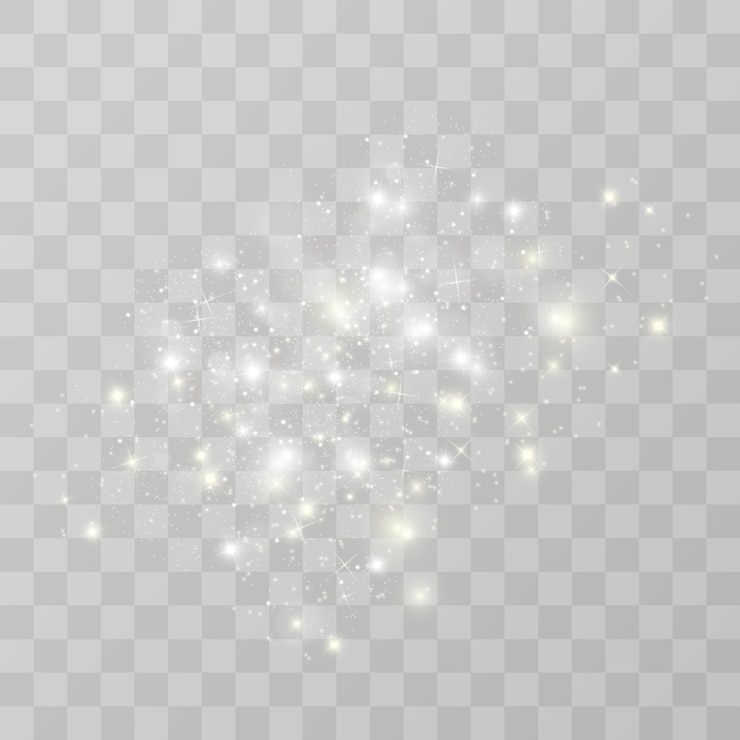 Vector 火花キラキラ特別な光の効果、透明な背景の上で輝きます。クリスマススパークリングマジックダスト粒子