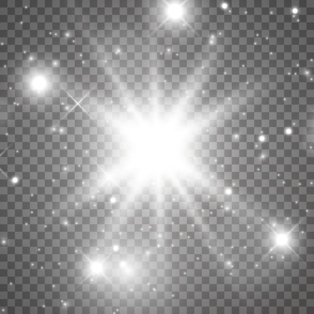 Вектор Искры блестят особым световым эффектом. сверкающие частицы волшебной пыли