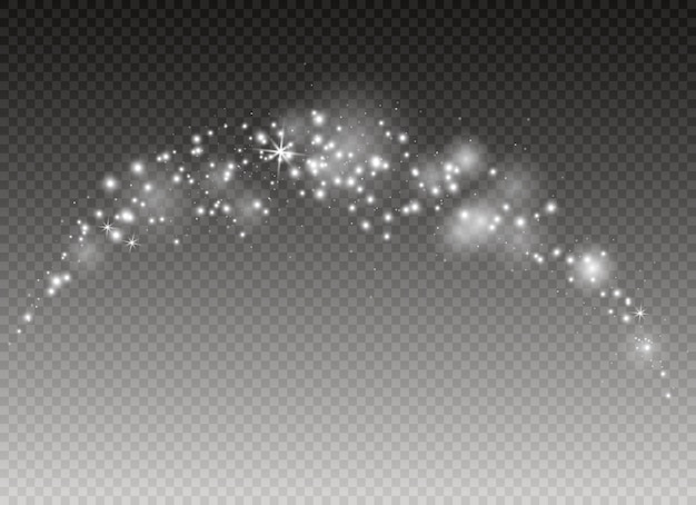 Vector sparks and stars glitter, isolated. sparkling magical dust particles.